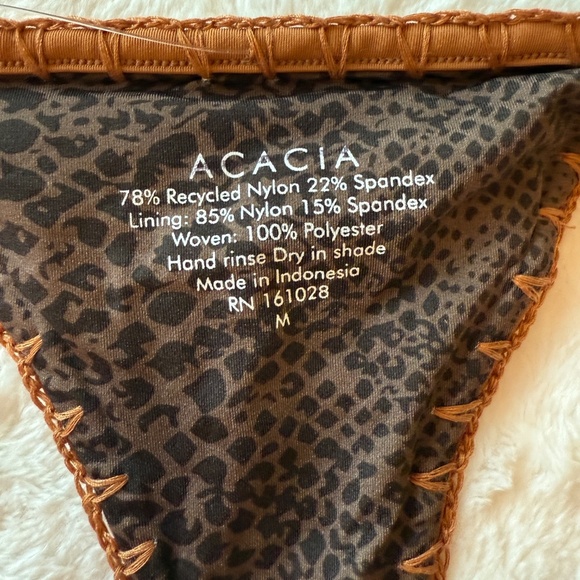 New! Acacia Neema Crochet Bikini Bottom in Tobacco 45547 - Picture 7 of 9